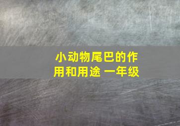 小动物尾巴的作用和用途 一年级